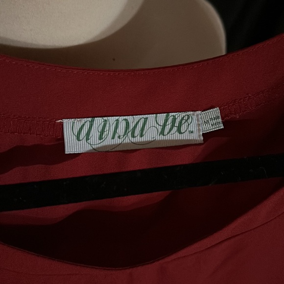 Long Sleeve dark red blouse by Dina be - Picture 5 of 6